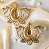 Lotus metal Diya set of 2