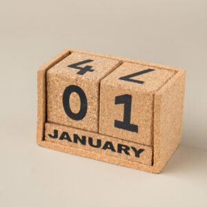 Cork Table Top Calendar
