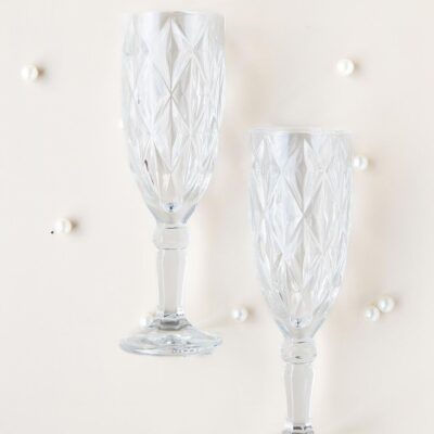 Crystal Champagne Glasses Set Of 2