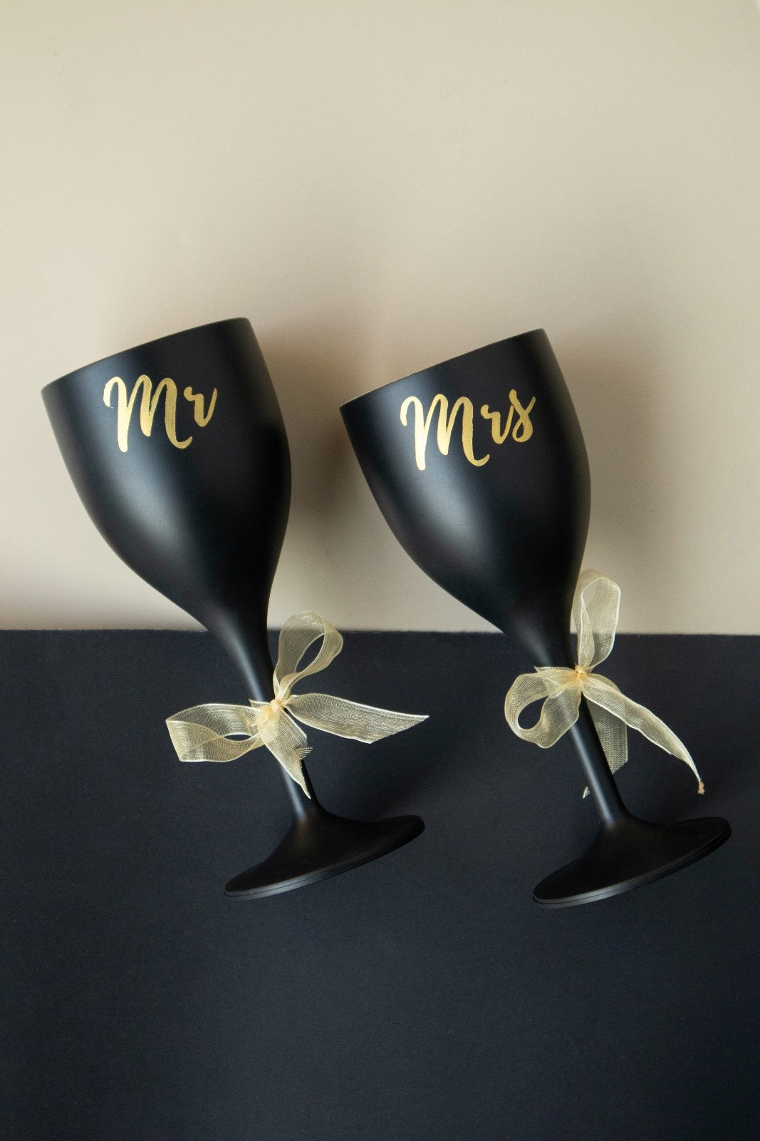 Unbreakable Mr & Mrs Wine Glass