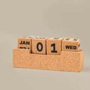 Cork Table Top Calendar