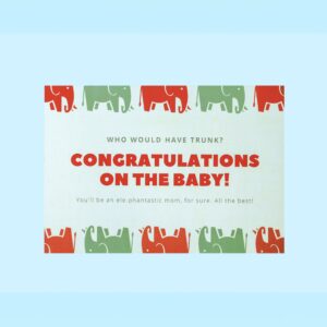 Hand Written Congratulations On The Baby Card