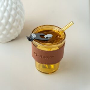 Leather Grip Coffee Sipper