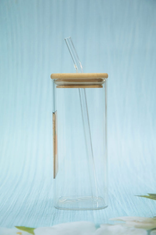 Glass Sipper With Straw