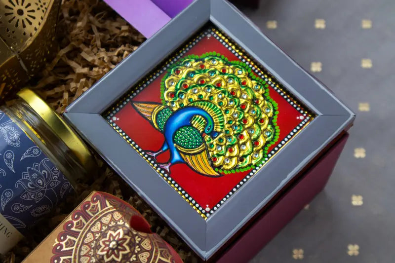 Festive Celebration Hamper with gourmet treats and a candle