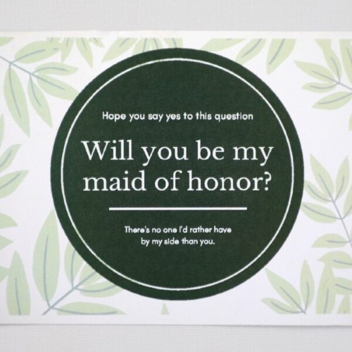 Will You Be My Maid Of Honor