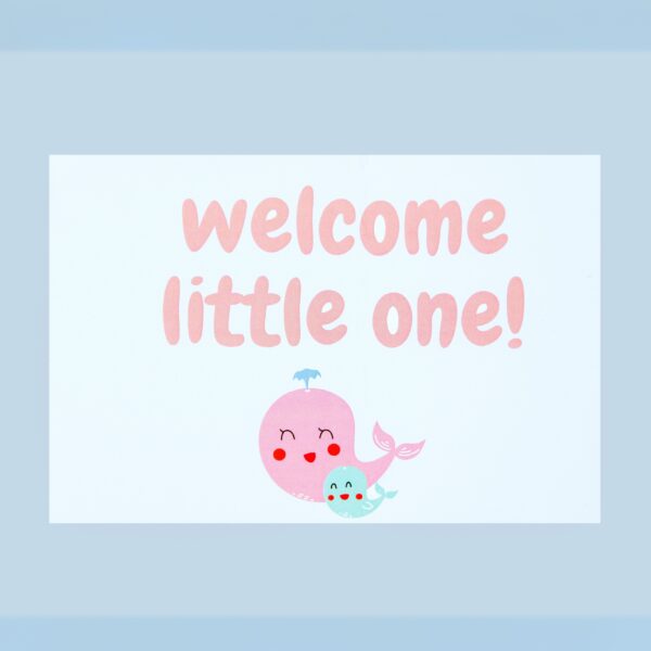 Hand Written Welcome little one Card