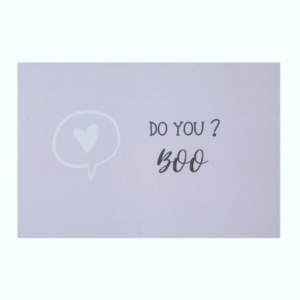 Hand Written do you boo Card