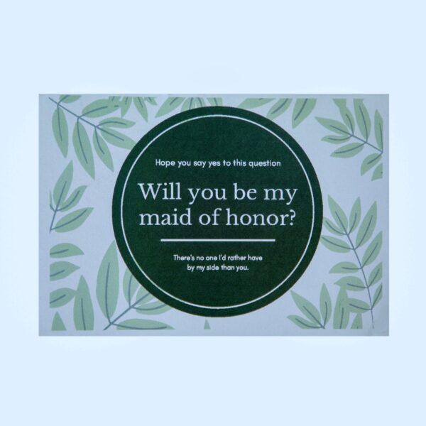 Hand Written will you be my maid of honor Card