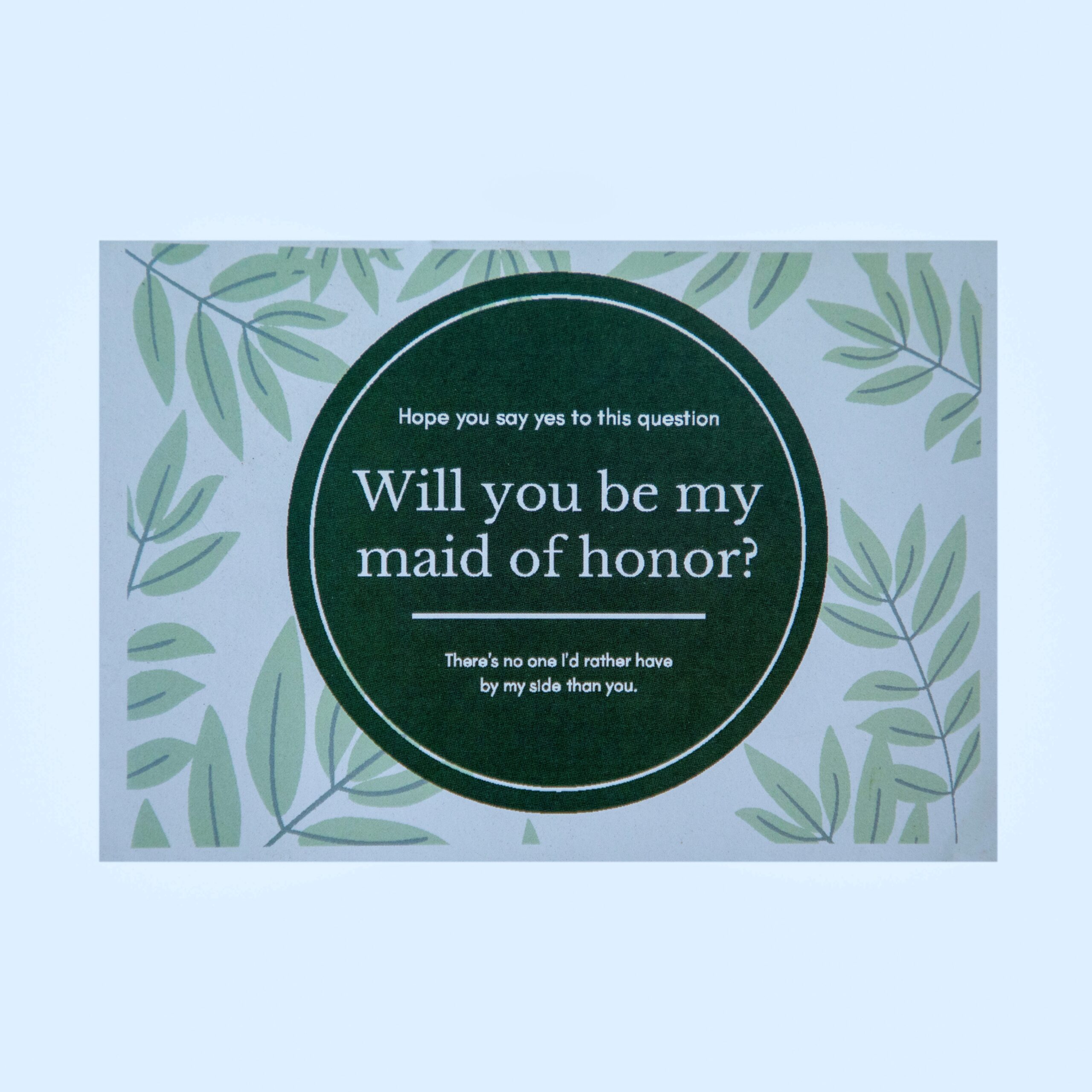 Hand Written will you be my maid of honor Card