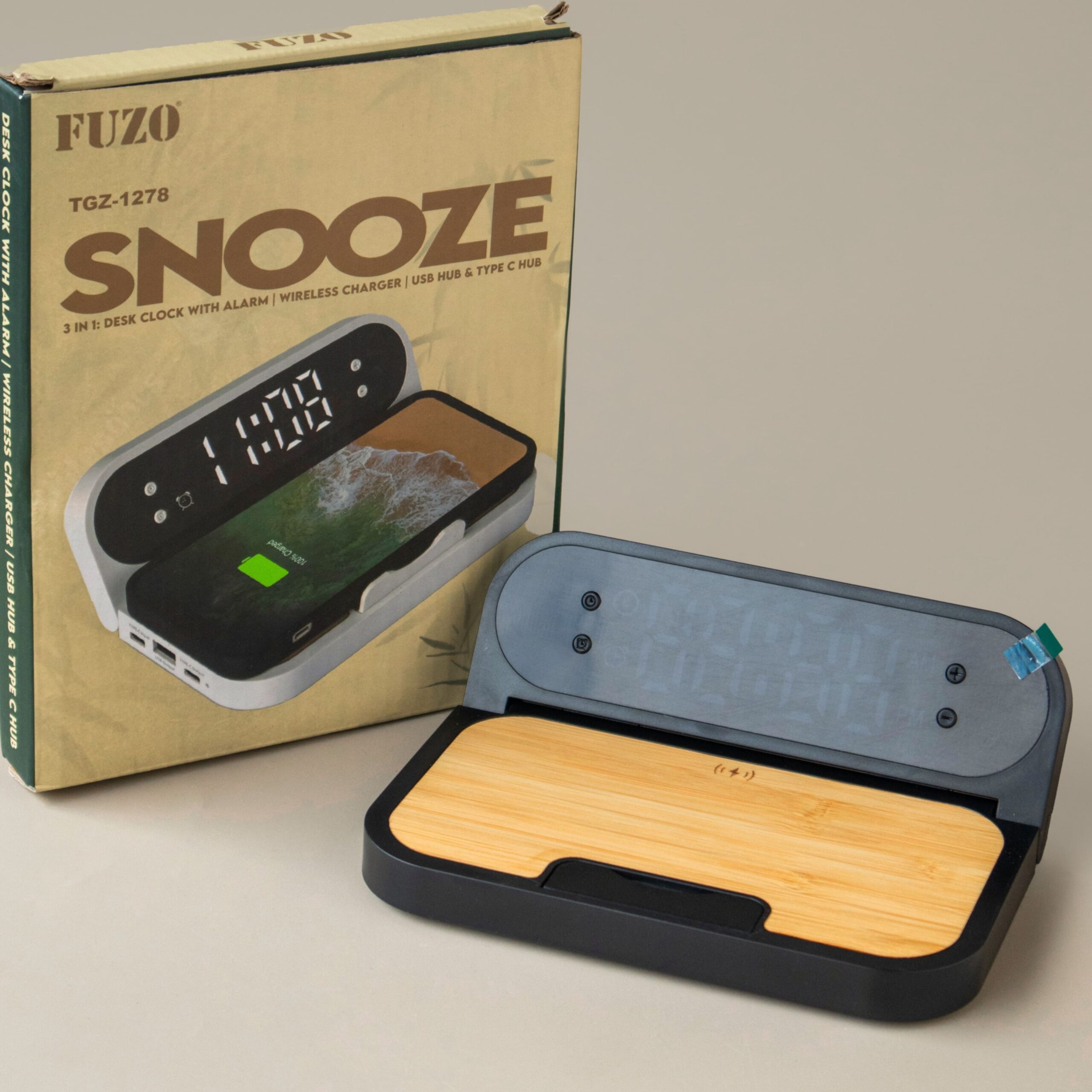 Branded Wireless Charger With Clock